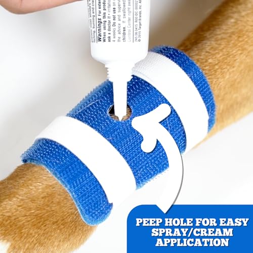 Proud Pet Patches Dog Bandage for Wound Care w/Peep Hole Cover. Bandages for Dog Hot Spots, Lick Granuloma, Stitches and Wounds. Self Adhesive Wrap Works for Paw, Tail, Legs, Foot for Dogs & Cat - size: Extra Small