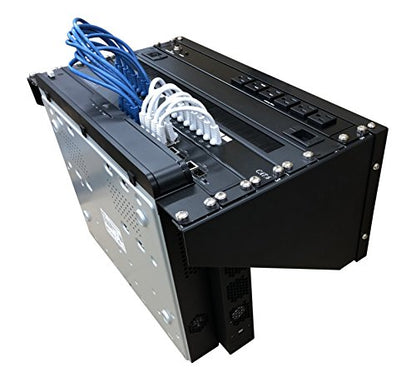 Kenuco 19 Inch Steel Vertical Rack and Wall Mountable Server Rack Mount (Black-6U) - color: Black-6U