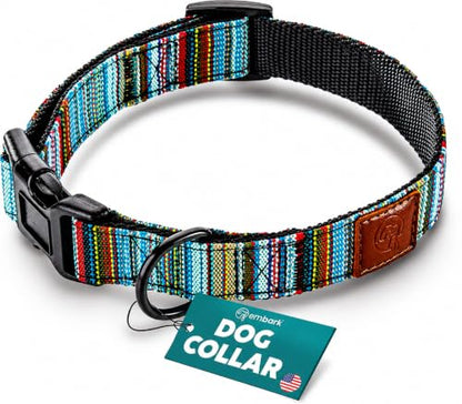 Embark Dog Collar - Adjustable Heavy Duty Outdoor Pet Training Collar - color: Boho, size: Medium