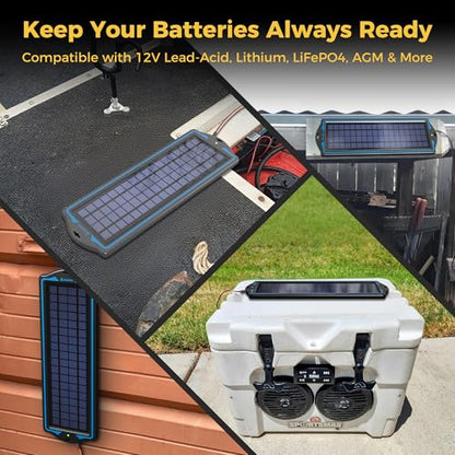 SUNAPEX 5W 12V Solar Car Battery Trickle Charger & Maintainer - size: 5W
