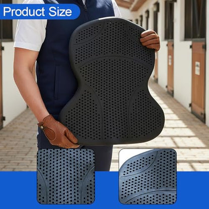 Menolana Silicone Gel Saddle Pad with Ventilation, Washable Non Slip Western/English Riding Saddle Pad for Horses