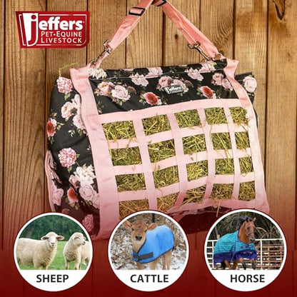 Jeffers Expression Extend Feed Hay Bag for Horses - Rose Garden