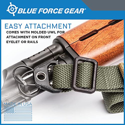 Blue Force Gear Standard Carry Sling, 2-Point Adjustable Sling, 44–55 Inch