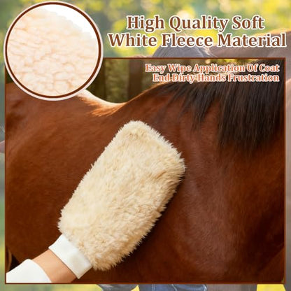 Curry Comb Kit, 6 Ring Curry Comb & Rubber Brush & Horse Grooming Mitts - color: Curry Comb Kit(3 Pcs)