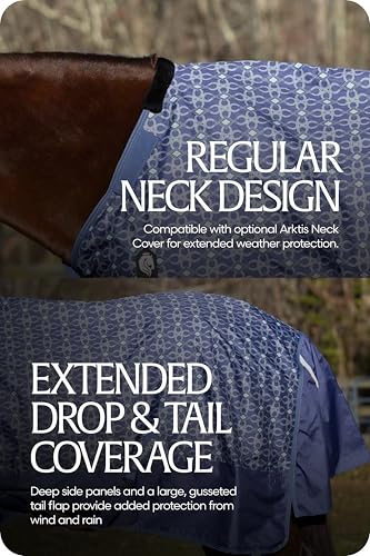 Equinavia Arktis Regular Neck Turnout Sheet - Skipper Blue - 75 in - color: Skipper Blue, size: 75 in