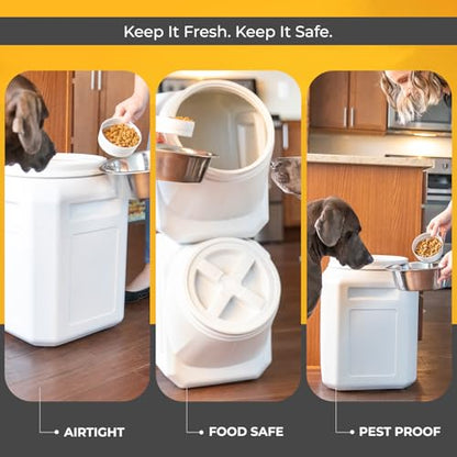 Vittles Vault Airtight Stackable Pet Food Storage Container, Up to 60lbs - size: 40 Pounds
