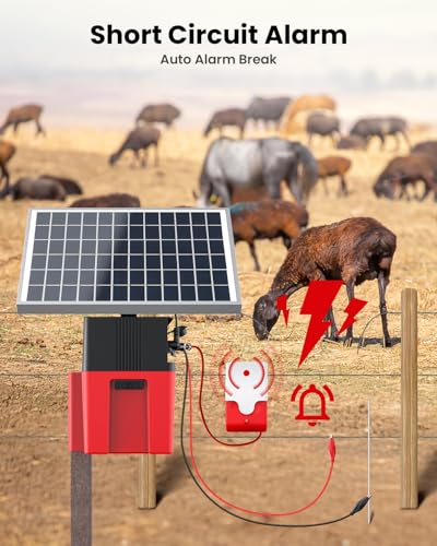 Solar Fence Charger 1.2J 20 Mile Dual Power Fence Energizer