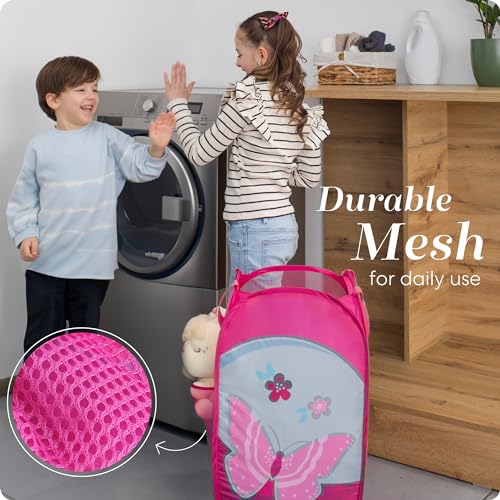 Handy Laundry Collapsible Mesh Pop Up Hamper (Butterfly) - color: Butterfly, 1-PACK