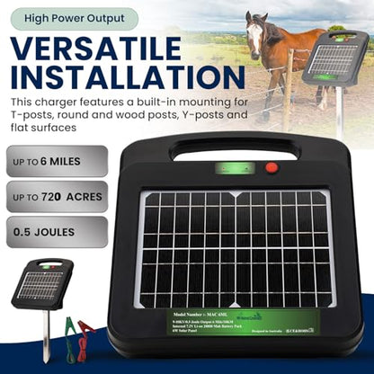 My Animal Command Solar Power Electric Fence Energizer Charger 0.5 Joules - size: MAC6ML 0.5 Joules