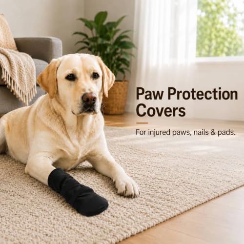 Dog Recovery Boot for Injured Paws, Breathable Dog Shoes with Non-Slip Sole - size: L (Paw Width 2.8'')