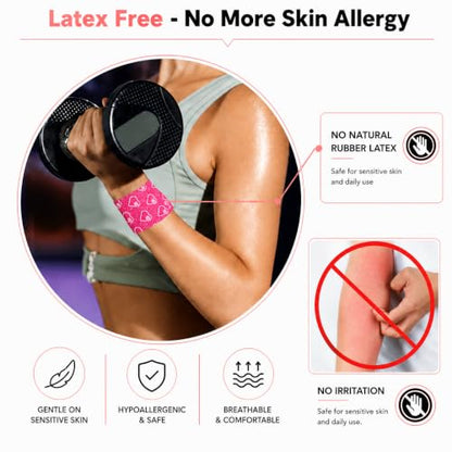 Latex Free Self Adhesive Bandage Wrap - 2 Inch x 5 Yards, 24 Pack - color: Pink, size: 24 Count (Pack of 1)