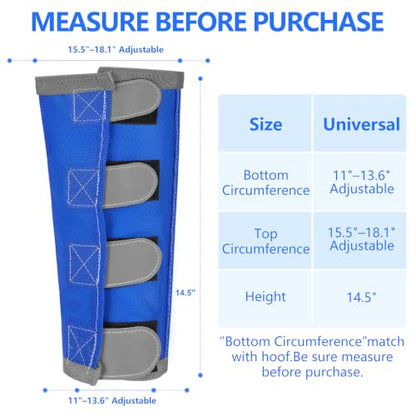 Fly Boots for Horses Set of 4 with Reflective Vercros, Loose Fitting Mesh Horse Fly Boots Leggings, Adjustable Equine Leg Wraps & Socks, Stay Up Not Sag, No Rub - color: Blue