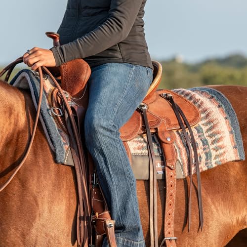 Classic Equine ESP Contour Blanket Top Pad, 3/4-inch, Navy-Peacock, 32 x 34