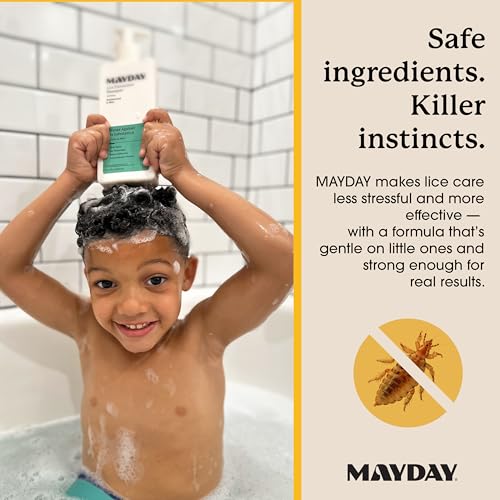 MAYDAY Daily Lice Prevention Shampoo, Non-Toxic, Sandalwood & Mint, 12oz - style: Daily Lice - Shampoo