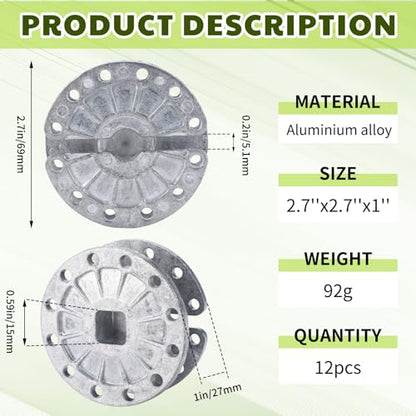 12 Pcs Fence Tightener Electric Wire Tensioner with 4mm Galvanized Pin, Heavy Duty Aluminum Rapid Inline Ratchet Strainer for Farm Ranch Orchard Post Repair