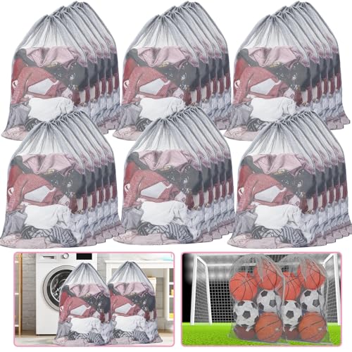 Berlune 30 Pack Large Mesh Laundry Bags - color: Gray