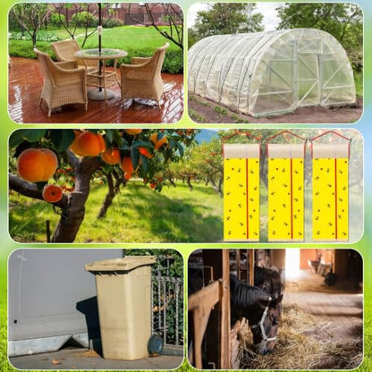 15 Rolls Sticky Fly Trap 30 ft Each, Fluorescent Yellow - color: Fluorescent Yellow