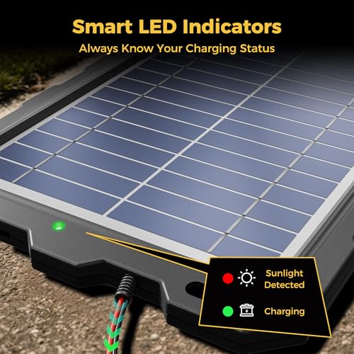 SUNAPEX 8W 12V Solar Car Battery Trickle Charger & Maintainer - size: 8W