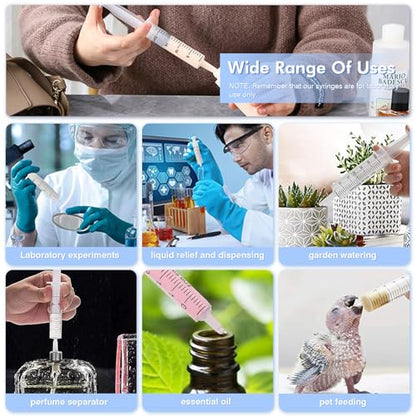 12 Pack 2 ml Plastic Syringe, luer slip syringe, Used in Scientific Laboratories, Liquid refilling, DIY Crafts, Scientific Labs by Labfil - size: 2ML Plastic Syringe