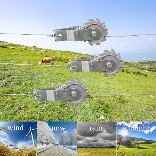 Electric Fence tensioner, Wire Strainer, High tensile Fence Tightener 10pcs - color: silver, size: 10 pcs