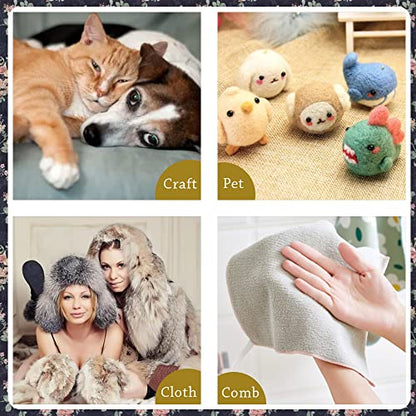 Wool Carders Needle Felting Brush, Hand Carders for Wool, Craft Wool Needle Felting Tools with Solid Wood Handle, Slicker Brush for Dogs, Spinning and Weaving, for Craft Felt Project (2Pcs) - color: 2Pcs