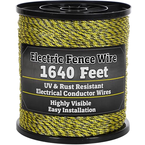 Electric Fence Wire Hot Wire Fence Electric Fencing 500 Meters (1640 Feet) - size: 500 Meters (1,640 Feet)