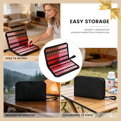 Homeopathy Storage Case Nylon Holds 56 Remedy Tubes with Carry Handle