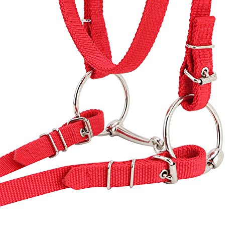 Horse Bridle Reins, Adjustable Horse Bridle Rein Harness Headstalls Removable Snaffle with Soft Cushion