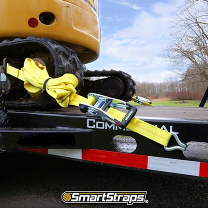 SmartStraps 30 ft. Yellow Ratchet X Tie Down Strap with 3,333 lb. Safe Work Load - 1 pack 167 - size: 30' 10000 lb