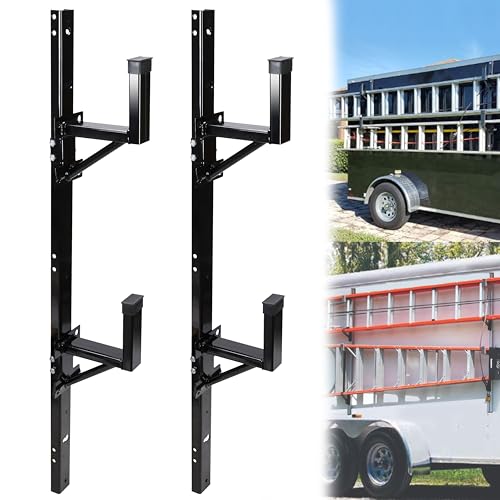 Side Mount Ladder Rack For Open/Enclosed Trailer, 300 lbs Capacity