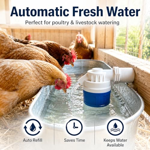 1 Inch NPT Threaded Side Inlet Automatic Water Float Valve (1'') | Automatic Water Level Control, Shut Off Valves, For Water Tank, Pool, Livestock Troughs - size: 1''