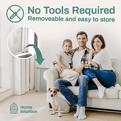 Home Intuition 2-Pack Adjustable Horizontal Window Screen 21-37 inches Wide, 7 Inch High, Bug and Mosquito Netting, Replacement WindowScreen for Kitchen Windows, RV Camper, Dorm Ventilation - size: 7" High x 21" - 37" Wide