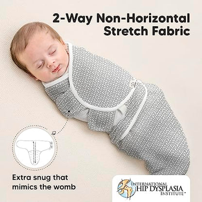 KeaBabies Baby Hair Brush and 3-Pack Baby Swaddle Sleep Sacks - Kids Hairbrush with Soft Goat Bristles - Newborn Swaddle Sack - Newborn Cradle Brush Set