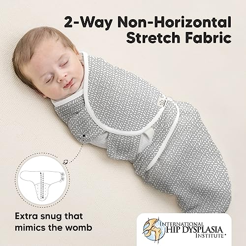 Keababies Baby Hair Brush and Comb Set and 3-Pack Baby Swaddle Sleep Sacks - Wooden Brush with Soft Goat Bristle - Newborn Swaddle Sack, Cradle Cap Brush