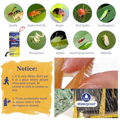 Disposable Fly Traps 6 Pack Bags Outdoor & 40 Pack Fly Traps Strips Indoor Outdoor