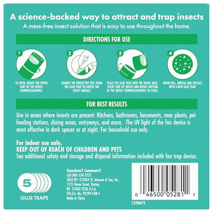 STEM Flying Insect Fan Trap Glue Reﬁll Pads, 5 Count - size: 5 Count
