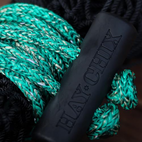 hay chix Half Bale Slow Feed Hay Net for Horses - 1 3/4" Holes - Turquoise - color: Redemption Turquoise