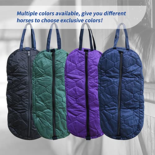Bridle Bag for Horses, Durable Nylon Bridle Halter Bag with 3 Layers Padded Horse Tack Carry Bag-Large Capacity Protect Tack - color: Black