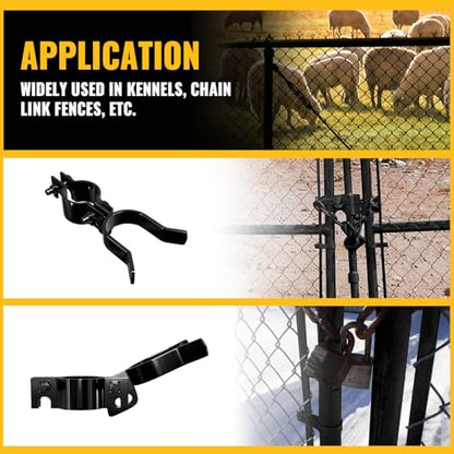 VIVIDA 1-3/8" x 1-3/8" Chain Link Fence Gate Latch, Black Fork Latch, 1 PCS - size: 1-3/8" x 1-3/8" (1 PCS)