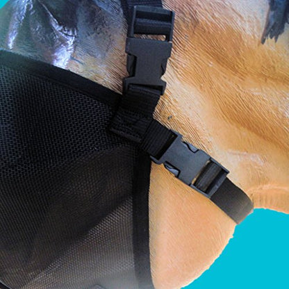 EquiVizor 95% UV Eye Protection (Full) Horse Fly Mask with Ears. Designed to Stay On Your Horse, Off the Ground - size: FULL