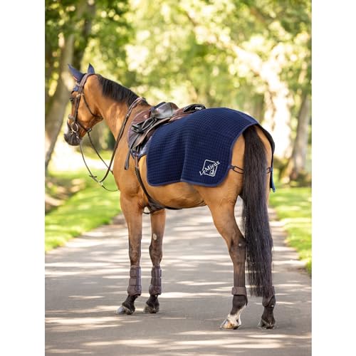LeMieux Arika Clima-Tek Exercise Quarter Sheet - Horse Blanket - Navy - Small - size: Small