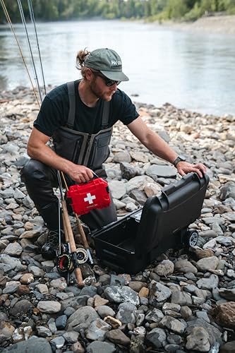 NANUK 903 Waterproof First Aid Box Empty – Durable, Medical First Aid Organizer Case, IP67-Rated, Dustproof, Impact-Resistant, and Floats (7.4" x 4.9" x 3.1") – Red | Durable, Medical First Aid Organizer Case, IP67-Rated, Impact-Resistant, Floats (7.4" x