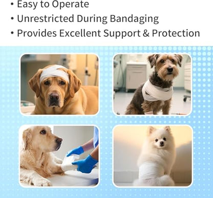 24 Pack Cling Gauze Rolls 4 Inch x 5 Yard, White Rolled Gauze Wraps Vet Wrap for Horses, Pure Cotton Bandage Wrap for First Aid Medical, Wound Care, Pet Dressings, Medical Supplies - size: 24 Pack-4in