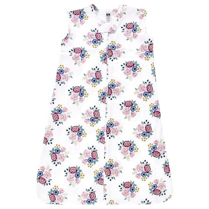 Hudson Baby Unisex BabyCotton Sleeveless Wearable Sleeping Bag, Sack, Blanket - color: Blush Navy Floral, size: 0-6 Months