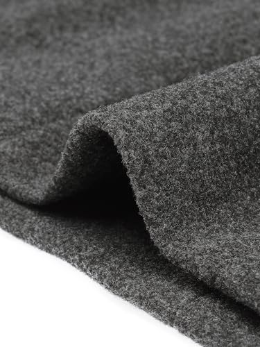 Allegra K Women's Winter Classic Overcoat with Pockets Single Breasted Coat - color: Dark Grey, size: Medium