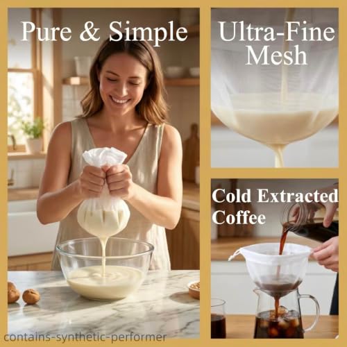 Reusable Ultra Fine Mesh Strainer Bag, 2Pcs Multi-Use
