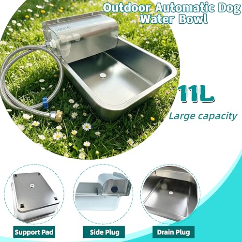 Automatic Dog Water Dispenser,Wide Mouth Design,Water Level Control - size: Large - Fixed Water Level