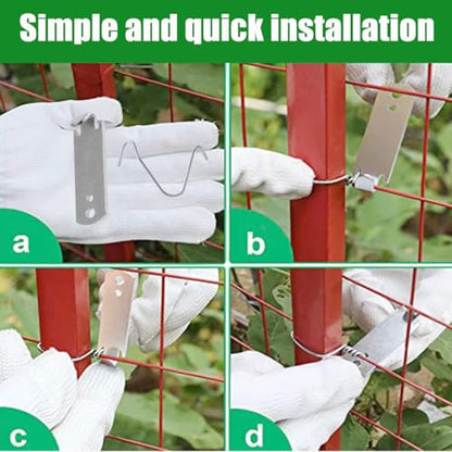 100PCS T Post Clip Tool Fence Wire Twisting Clips Fencing Wire Twister Tool