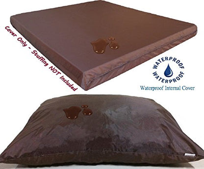 Dogbed4less DIY Durable Blue Denim Pet Bed External Duvet Cover and Waterproof Internal Case for 35"X20"X4" Small Medium Dog Bed - Replacement Covers only - size: 35"X20"X4" Small Medium