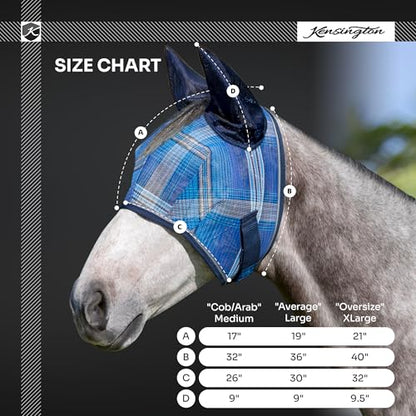 Kensington Fly Mask w/Web & Nose Size: L-Avg Color: 2017-Lavender Mint - size: L (Average Horse)